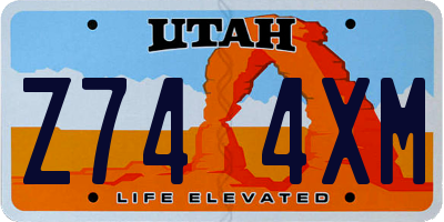 UT license plate Z744XM