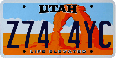 UT license plate Z744YC