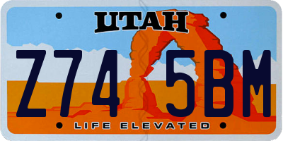 UT license plate Z745BM