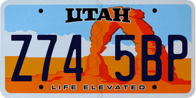 UT license plate Z745BP