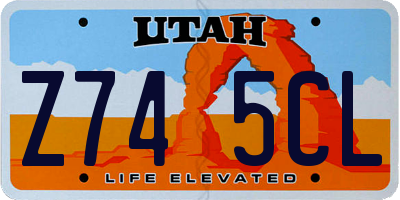 UT license plate Z745CL