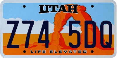 UT license plate Z745DQ