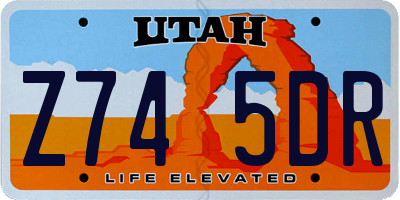 UT license plate Z745DR