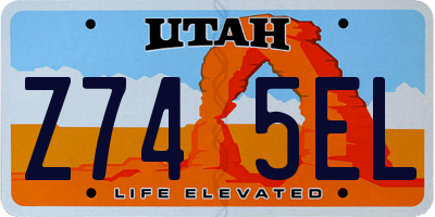 UT license plate Z745EL