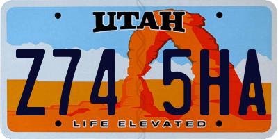 UT license plate Z745HA
