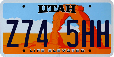 UT license plate Z745HH