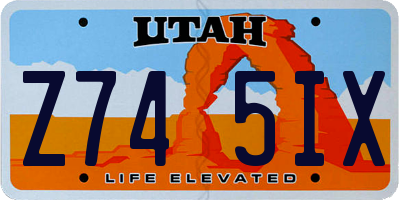 UT license plate Z745IX