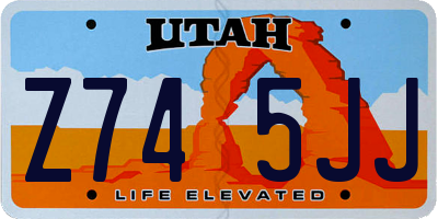 UT license plate Z745JJ