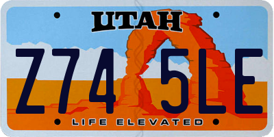 UT license plate Z745LE