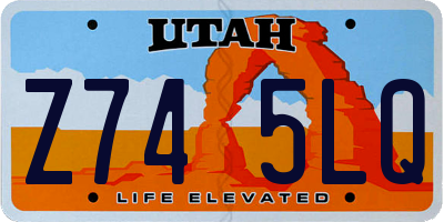 UT license plate Z745LQ