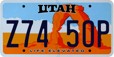UT license plate Z745OP