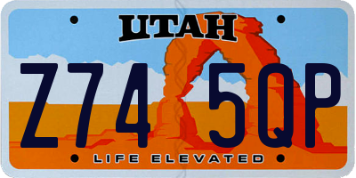 UT license plate Z745QP