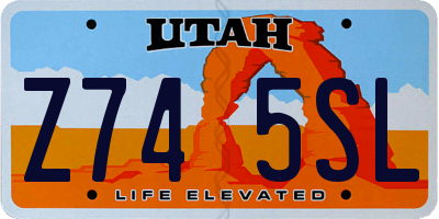 UT license plate Z745SL
