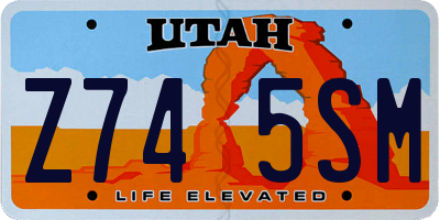 UT license plate Z745SM