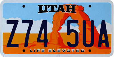 UT license plate Z745UA