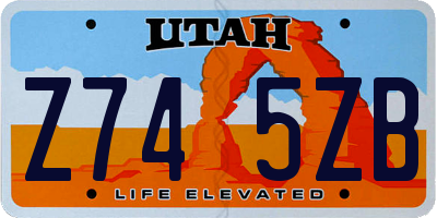 UT license plate Z745ZB