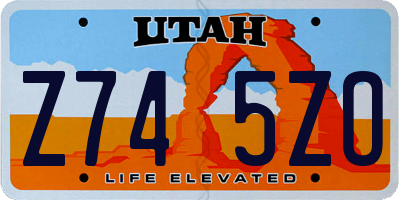 UT license plate Z745ZO