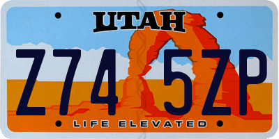 UT license plate Z745ZP