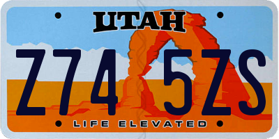 UT license plate Z745ZS