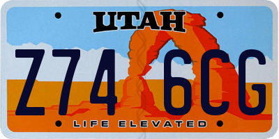 UT license plate Z746CG