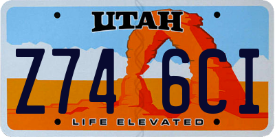 UT license plate Z746CI