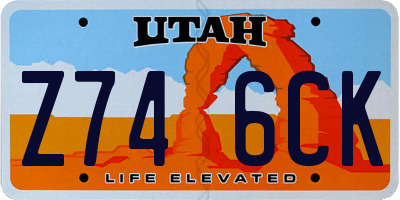 UT license plate Z746CK