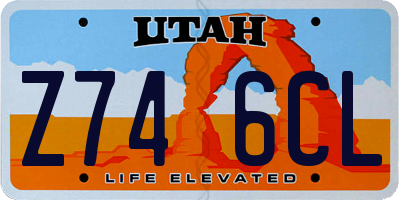 UT license plate Z746CL