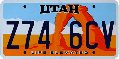 UT license plate Z746CV