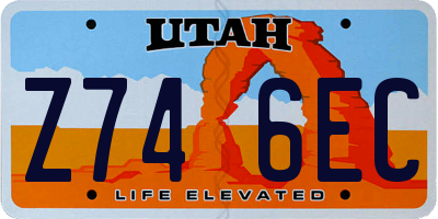 UT license plate Z746EC