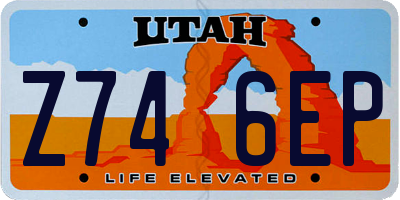 UT license plate Z746EP