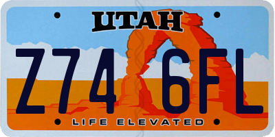UT license plate Z746FL