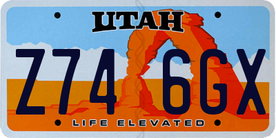 UT license plate Z746GX