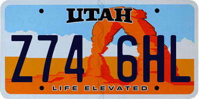 UT license plate Z746HL