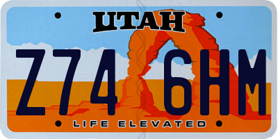 UT license plate Z746HM