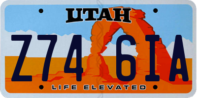 UT license plate Z746IA