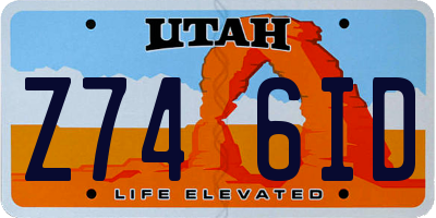 UT license plate Z746ID