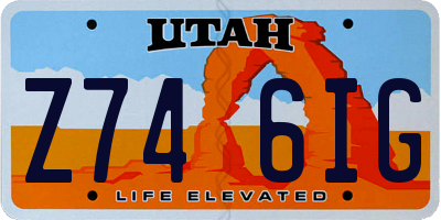 UT license plate Z746IG