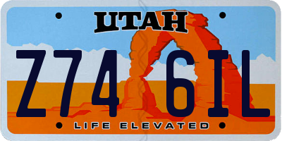 UT license plate Z746IL