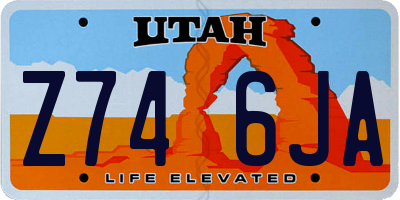 UT license plate Z746JA