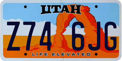 UT license plate Z746JG