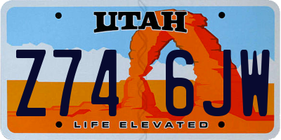 UT license plate Z746JW