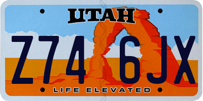 UT license plate Z746JX