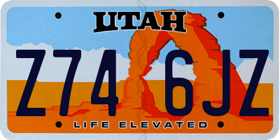 UT license plate Z746JZ
