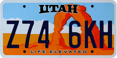 UT license plate Z746KH