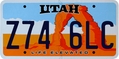 UT license plate Z746LC