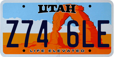 UT license plate Z746LE