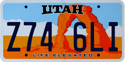 UT license plate Z746LI