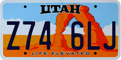 UT license plate Z746LJ