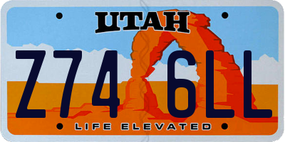 UT license plate Z746LL