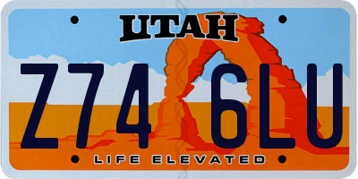 UT license plate Z746LU
